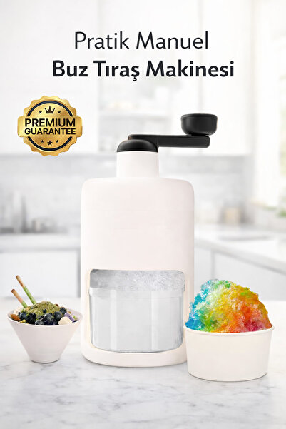 4 Berry Manuel Buz Kırma Aparatı – 500 ML Hazneli, Kol Çevirmeli Ice Crusher,...