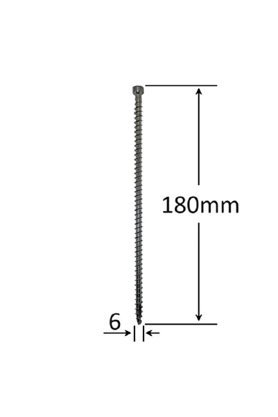 Domax Wood Screw Pan Head 6x180 mm Torx T30 ETA 19/0474 for structural wood -...