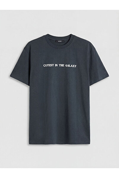 LC Waikiki Ανθρακί Γυναικείο μπλουζάκι με στάμπα The Mandalorian