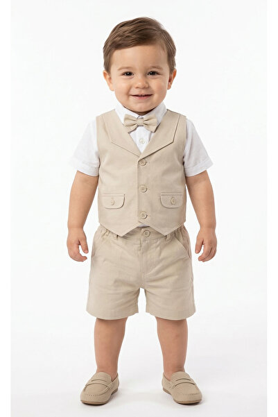 MARCO DONATELI Boys Shirt Short Sleeve + Jacket + Shorts, 18M
