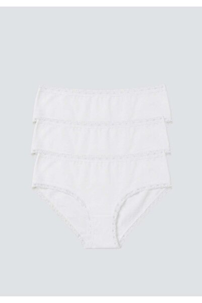 Brix سروال داخلي نسائي ثلاثي الطبقات 4378 لون أبيض