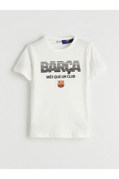 LC Waikiki تي شيرت إكرو FC برشلونة مطبوع للأولاد