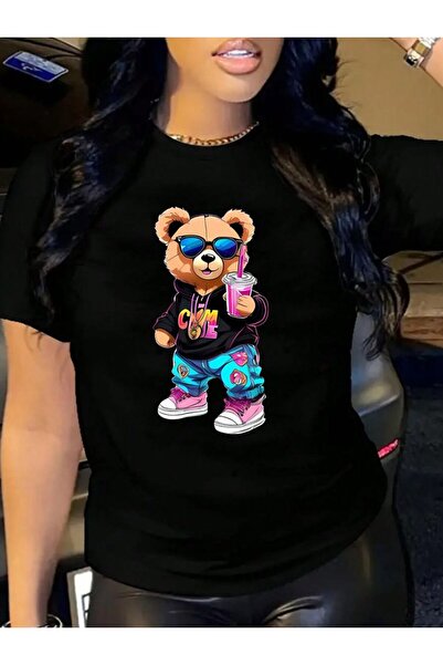 ZEMLİYA Γυναικείο μπλουζάκι Boyfriend με στάμπα Brooklyn New York σε μεγάλο μ...