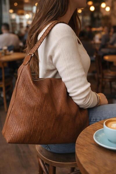 citycenterfashion Women's Full-Length Shoulder Bag Herringbone Cty-Lbn-1207 4...