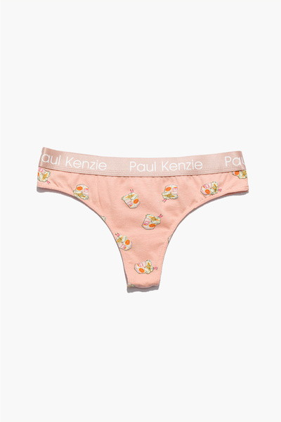 Paul Kenzie Patterned Women's String Panties - Noodle
