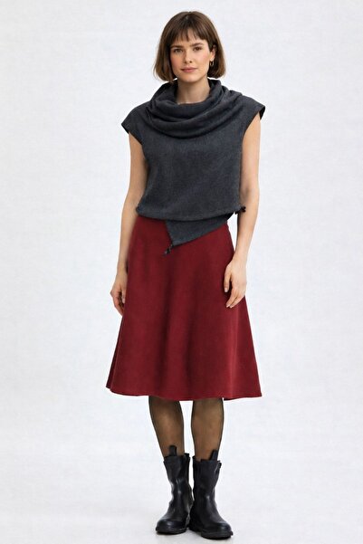 Clandestino Bluză boemă cu guler decorat și model, negru uni