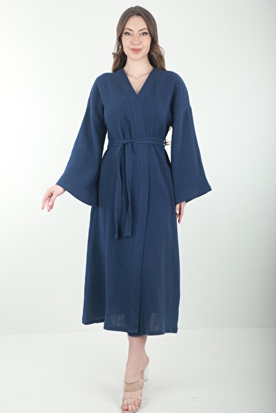 Wild Love Жіночий халат/халат у стилі кімоно зі 100% бавовняного мусліну