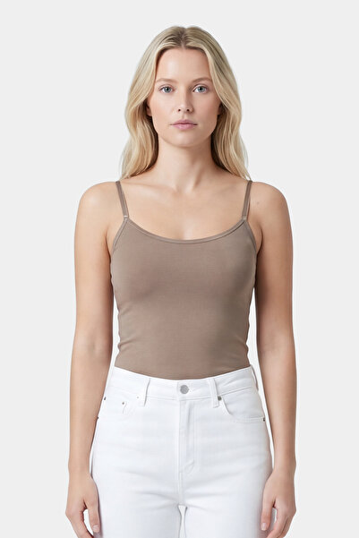 TÜREN Φανελάκι - Καφέ - Casual