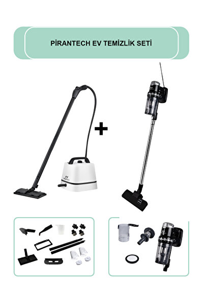 PiranTech CB-102A Buharlı Temizlik Makinesi // EK-200 Torbasız Kablolu Dikey ...