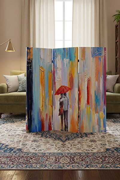 Artavessa Dekoratif 3 Kanatlı Dijital Baskılı Kanvas Paravan - Seperatör - 12...