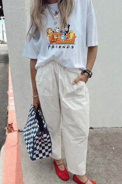 Monila Women's Premium Fabric Printed Oversized T-Shirt