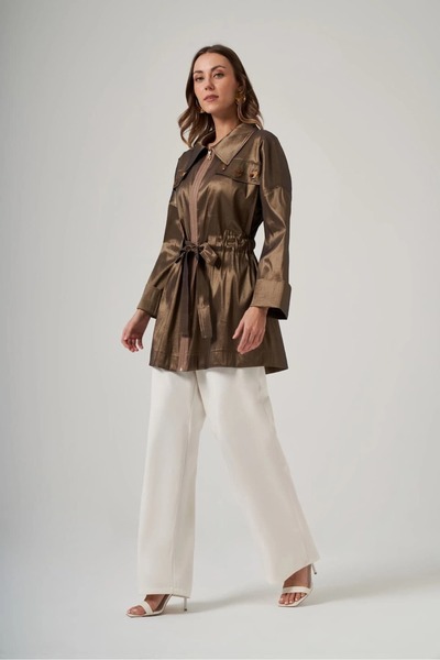 Nuss Metallic Fabric Pot with Stone Detail