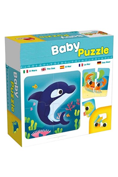 OEM Puzzle educativ din 4 piese cu animale marine, set cu 8 modele diferite, ...