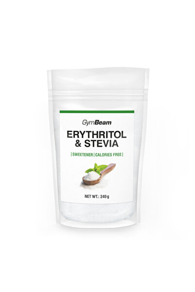 GymBeam Îndulcitor Eritritol și Stevia, 240 g