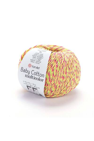 Yarnart خيط حياكة قطني متعدد الألوان للأطفال 5215 إبرولي