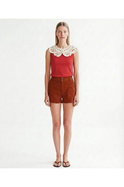 Yargıcı Regular Yüksek Bel Bermuda/Şort