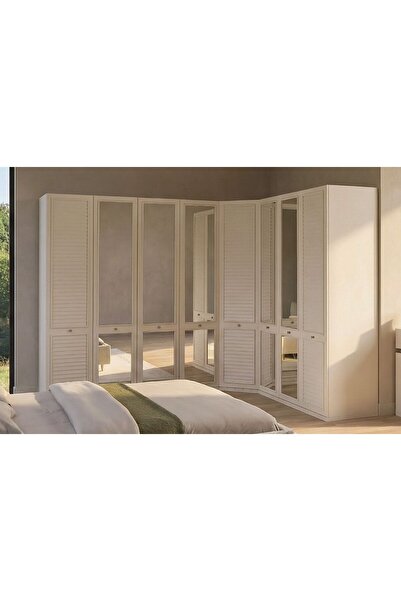 Doressa Home Hella Aynalı Köşe Gardırop