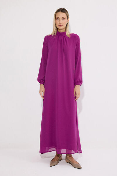 Touché Privé STYLE COLLAR CHIFFON DRESS