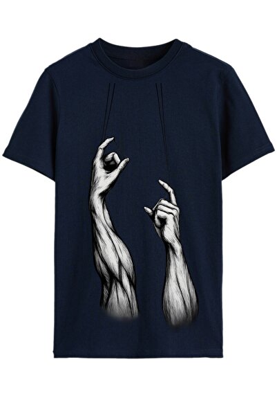 Rabona Fashion Strings in Hand – Minimal Hand Drawing Kids' T-Shirt