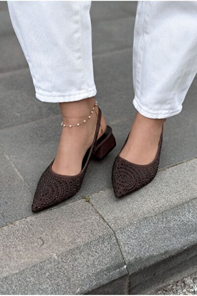 I Love Shoes Dunes High Heels Acıkahve Satin Black Stone