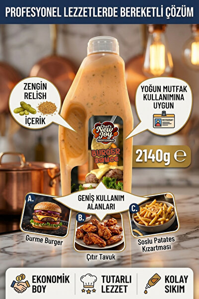 chef's new joy professional Burger Sos 2140 G x 6 Adet - 1 Koli (Koli Bazlı Avantaj Paketi)