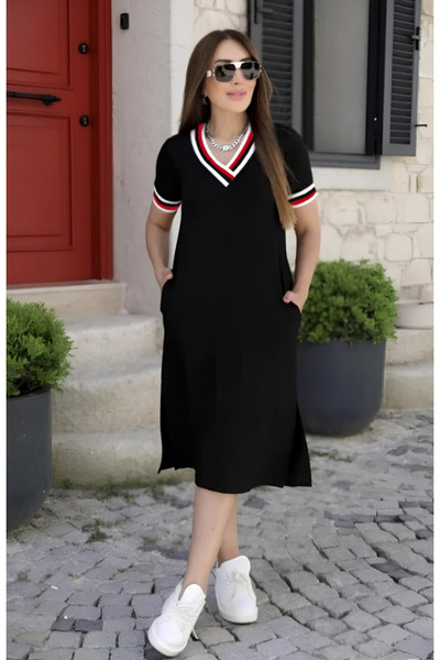 Kokosh moda -Trend-Women's Rib Detail Summer Dress