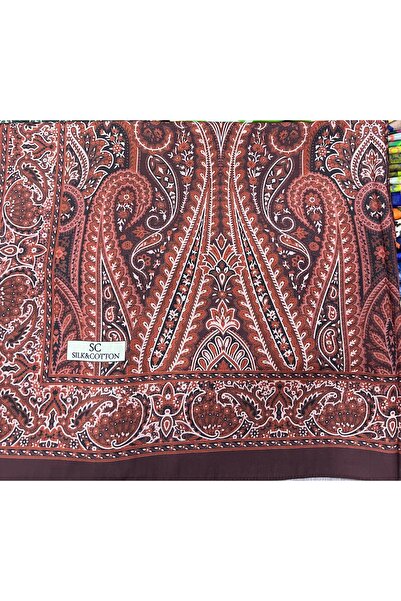 Karaca Eşarp Ethnic Pattern Silk Cotton Cotton Shawl