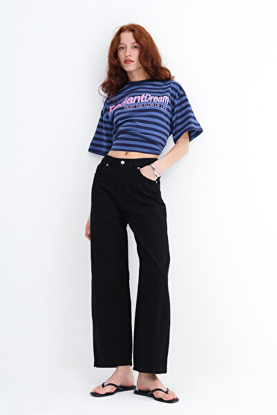 Addax Yüksek Bel Baggy Jean Pantolon PN10027