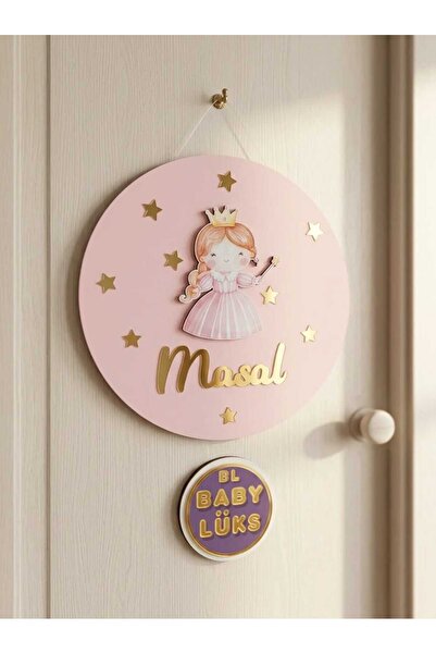 BL Baby Lüks El Yapımı İsme Özel Yuvarlak Bebek Kapı süsü, Hastane Süsü, Bebe...