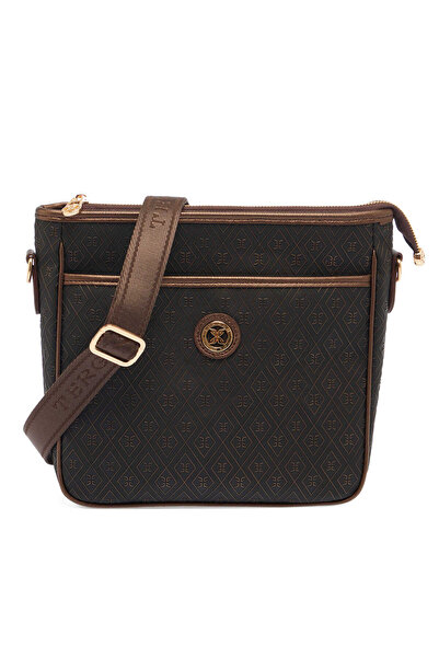 Tergan Bronz Print Kadın Çapraz Askılı Çanta - S26Y1PR09128-R7P