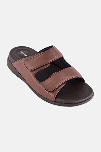 English Laundry Men Velcro Closure Arabic Sandals, Brown
