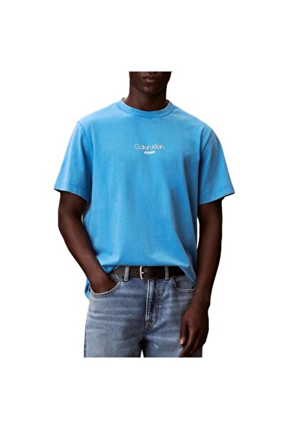 Calvin Klein Τρικούτο SS 20S ACID WASH με Γραφικό Σχέδιο και Εφέ Ζάρας στο Λαιμό