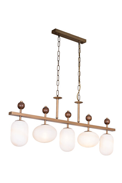 Avonni 1949-5EY Eskitme Kaplama Modern Avize E27 Metal Cam H: 80 cm, WxD: 15x...