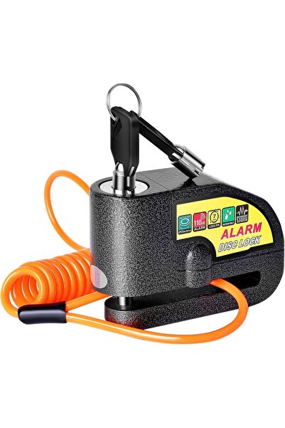 Asroya Bisiklet Motosiklet Alarmlı Disk Kilidi 110dB Yüksek Sesli Kilit Su Ge...