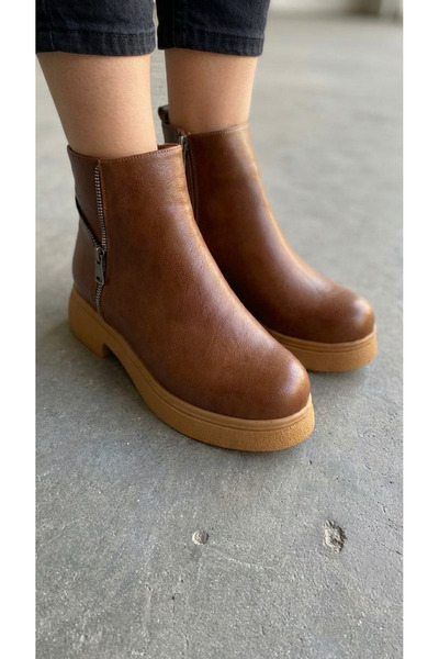 I Love Shoes Γυναικείες μπότες Talvera Καφέ Ματ Δερμάτινες