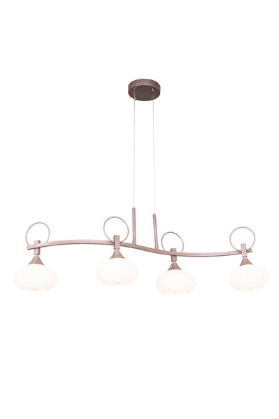 Avonni 1957-4Y-CP Cappucino Kaplama Modern Avize E27 Metal Cam H: 70 cm, WxD:...