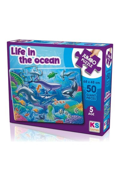 Ks Puzzle لغز الحياة في المحيط/البحر 50 قطعة