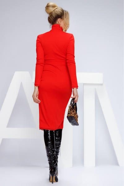 Atmosphere Fashion Rochie midi tetra roșie, XS