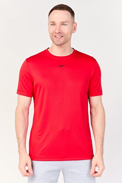 Reebok Men Sportswear Fit Short Sleeve Training T-Shirt, Red