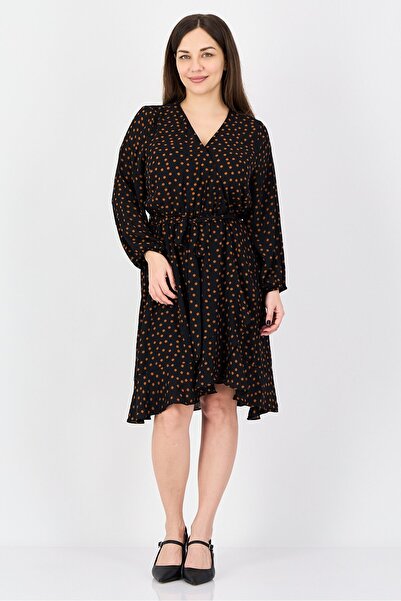 City Chic Women Plus Size Polka Dots Mini Dress, Multicolor