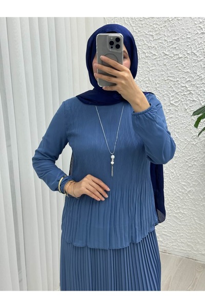 Queyla ECRİN PLİSELİ ŞİFON BLUZ