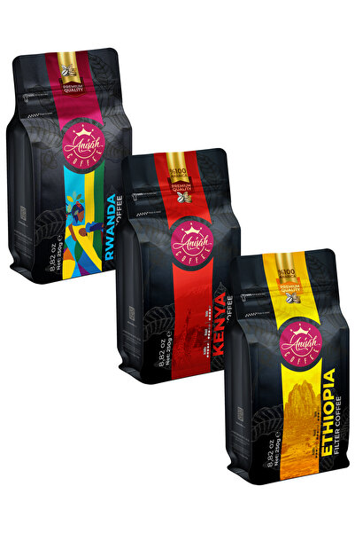 Anisah Coffee Afrika Filter Coffee Set |   Ethiopia, Kenya, Rwanda |   3X250Gr