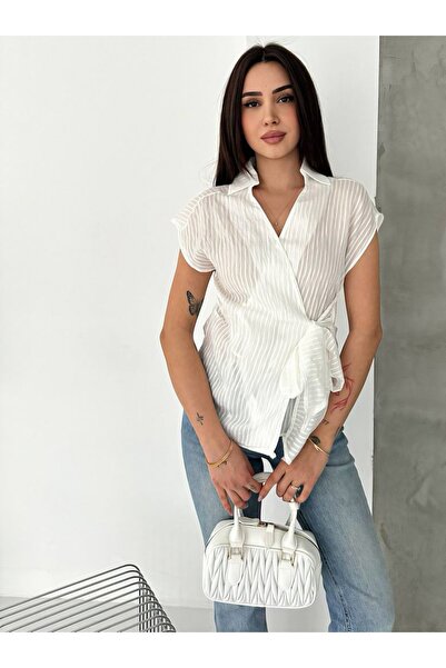 Noa&Noa Αμάνικο πουκάμισο με διπλό γιακά