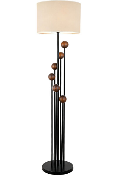 Avonni LM-9140-1BSY Siyah Boya Lambader E27 Metal H: 165 cm, Ø: 45 cm