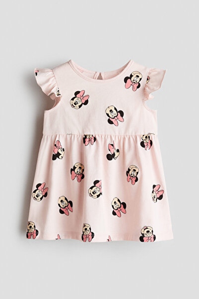 H&M Pamuklu ve Baskılı Elbise