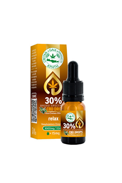 CRETAN GAIA Έλαιο κάνναβης – 30% CBD με κρητινό ελαιόλαδο, 10ml