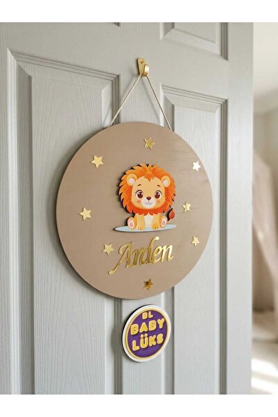 BL Baby Lüks El Yapımı İsme Özel Yuvarlak Bebek Kapı süsü, Hastane Süsü, Bebe...