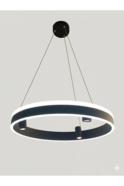 Avonni 7031-ML40073-50 Siyah Boya Modern Avize LED Metal Pleksi H: 70 cm, Ø: ...