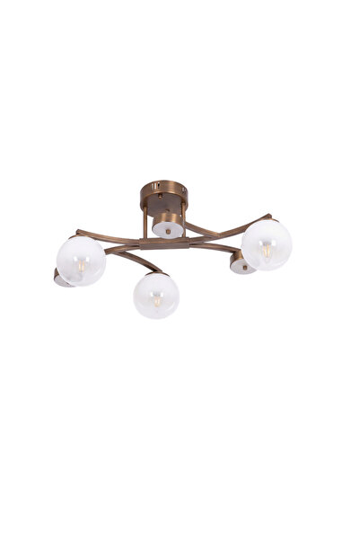 Avonni AR-1961-6E Eskitme Kaplama Modern Avize E14 Metal Cam H: 35 cm, WxD: 3...