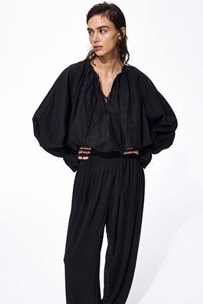 H&M Pileli Barrel Paça Pantolon